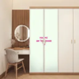 Focus - Beige - Roze - Smiley deurposter klein -sfeer3