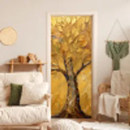 Goud - Boom - Abstract - Modern deurposter klein -sfeer2