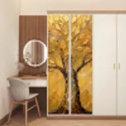 Goud - Boom - Abstract - Modern deurposter klein -sfeer3