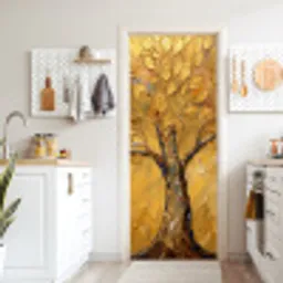 Goud - Boom - Abstract - Modern deurposter klein -sfeer5
