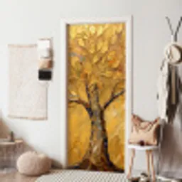 Goud - Boom - Abstract - Modern deurposter klein -sfeer6
