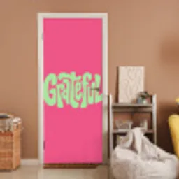 Grateful - Groen - Grafisch - Vloeiend deurposter klein -sfeer1