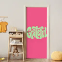Grateful - Groen - Grafisch - Vloeiend deurposter klein -sfeer4