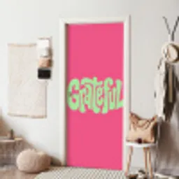 Grateful - Groen - Grafisch - Vloeiend deurposter klein -sfeer6