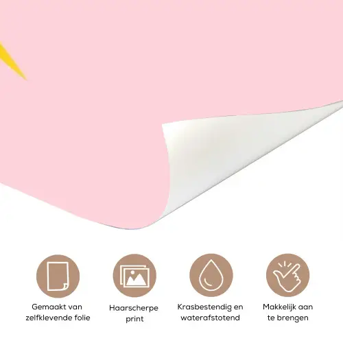 Grl pwr - Bliksem - Roze deurposter klein -closeup_NL