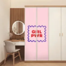 Grl pwr - Roze - Kader deurposter klein -sfeer3