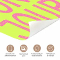 Groen - Smiley - Bonjour - Roze deurposter klein -closeup_NL