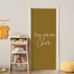 Groen - Too old for cher - Roze deurposter klein -sfeer4
