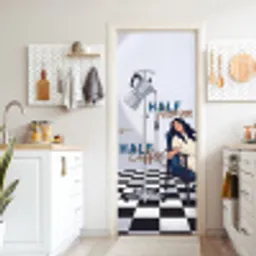 Half human, Half Coffee - Infuus - Koffie deurposter klein -sfeer5