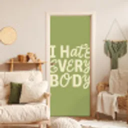 I hate everybody - Groen - Retro deurposter klein -sfeer2