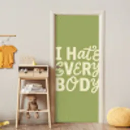 I hate everybody - Groen - Retro deurposter klein -sfeer4