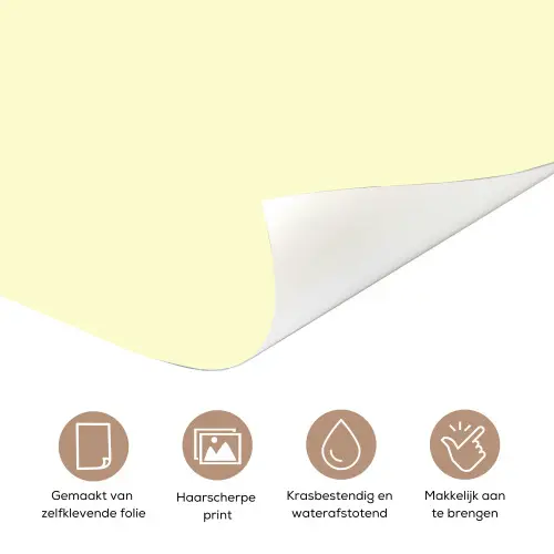 Karma - Luipaardprint - Geel deurposter klein -closeup_NL