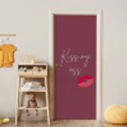 Kiss my ass - Lip - Bordeaux deurposter klein -sfeer4