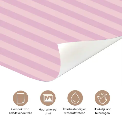 Paars - Strepen - You're doing great - Schaduw deurposter klein -closeup_NL