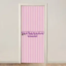 Paars - Strepen - You're doing great - Schaduw deurposter klein -3d_beige