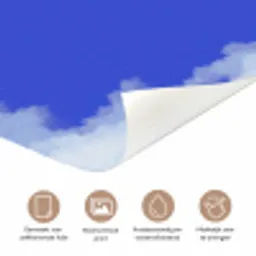 Sky is not the limit - Blauwe lucht - Wolken deurposter klein -closeup_NL