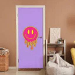 Smiley - Drip - Neon deurposter klein -sfeer1