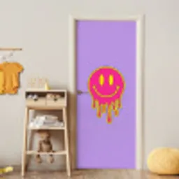 Smiley - Drip - Neon deurposter klein -sfeer4