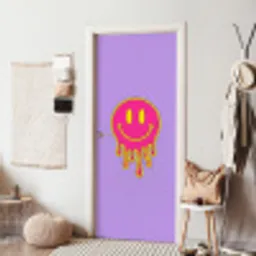 Smiley - Drip - Neon deurposter klein -sfeer6