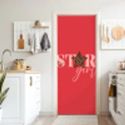 Star girl - Rood - Panter - Ster deurposter klein -sfeer5
