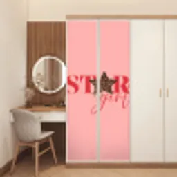 Star girl - Roze - Panter - Ster deurposter klein -sfeer3