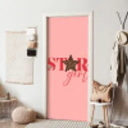 Star girl - Roze - Panter - Ster deurposter klein -sfeer6