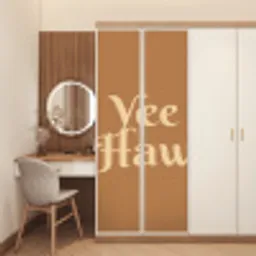 Yee haw - Bruin - Minimalistisch deurposter klein -sfeer3