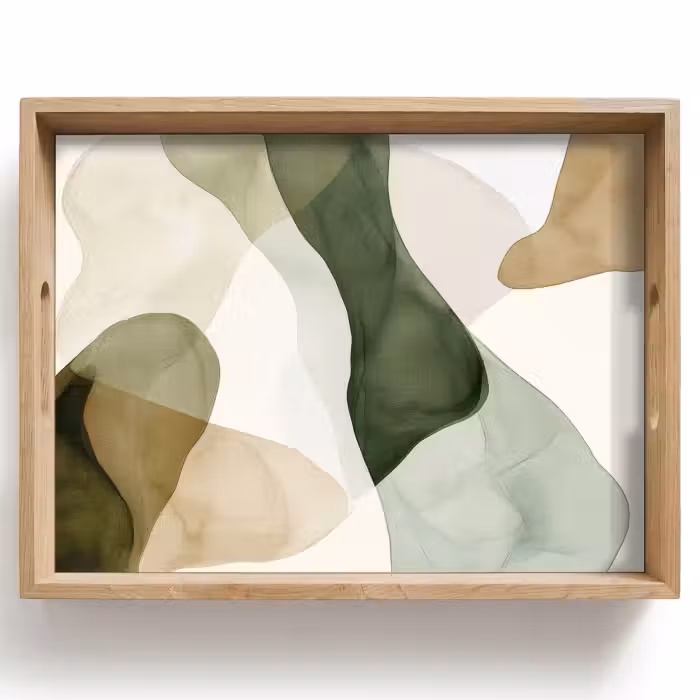 Dienblad - Japandi - Abstract - Groen