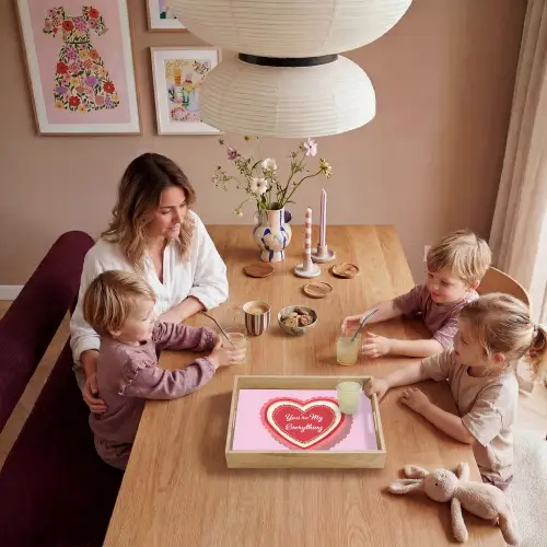 Liefde - Hart - Valentijn Dienblad Rechthoek middel -sfeer4