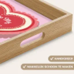 Liefde - Hart - Valentijn Dienblad Rechthoek middel -USP_HandgreepNL