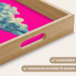 Man - Pak - Wolk - Roze Dienblad Rechthoek middel -USP_HandgreepNL