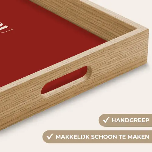Rood - Quote - Liefde Dienblad Rechthoek middel -USP_HandgreepNL