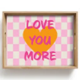 Valentijn - Love - Roze - Oranje Dienblad Rechthoek middel -z3d_shopping
