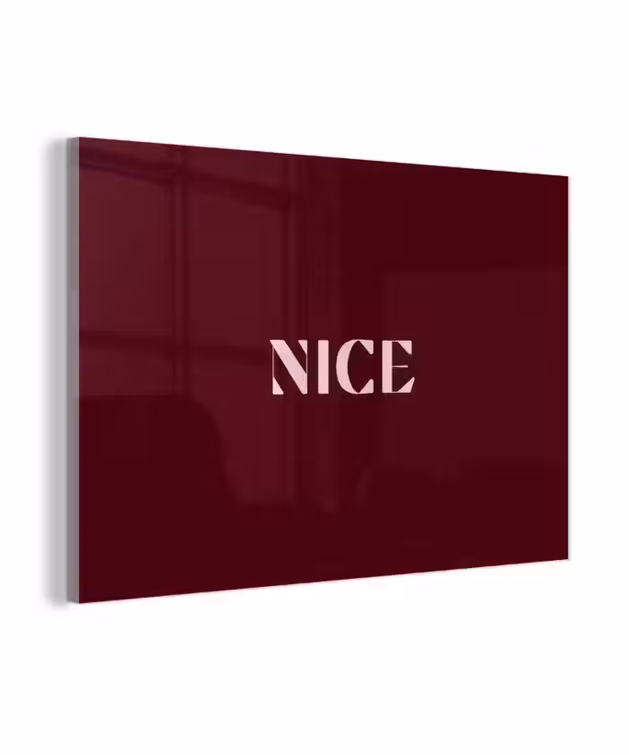 Glas schilderij - Nice - Bordeaux - Roze