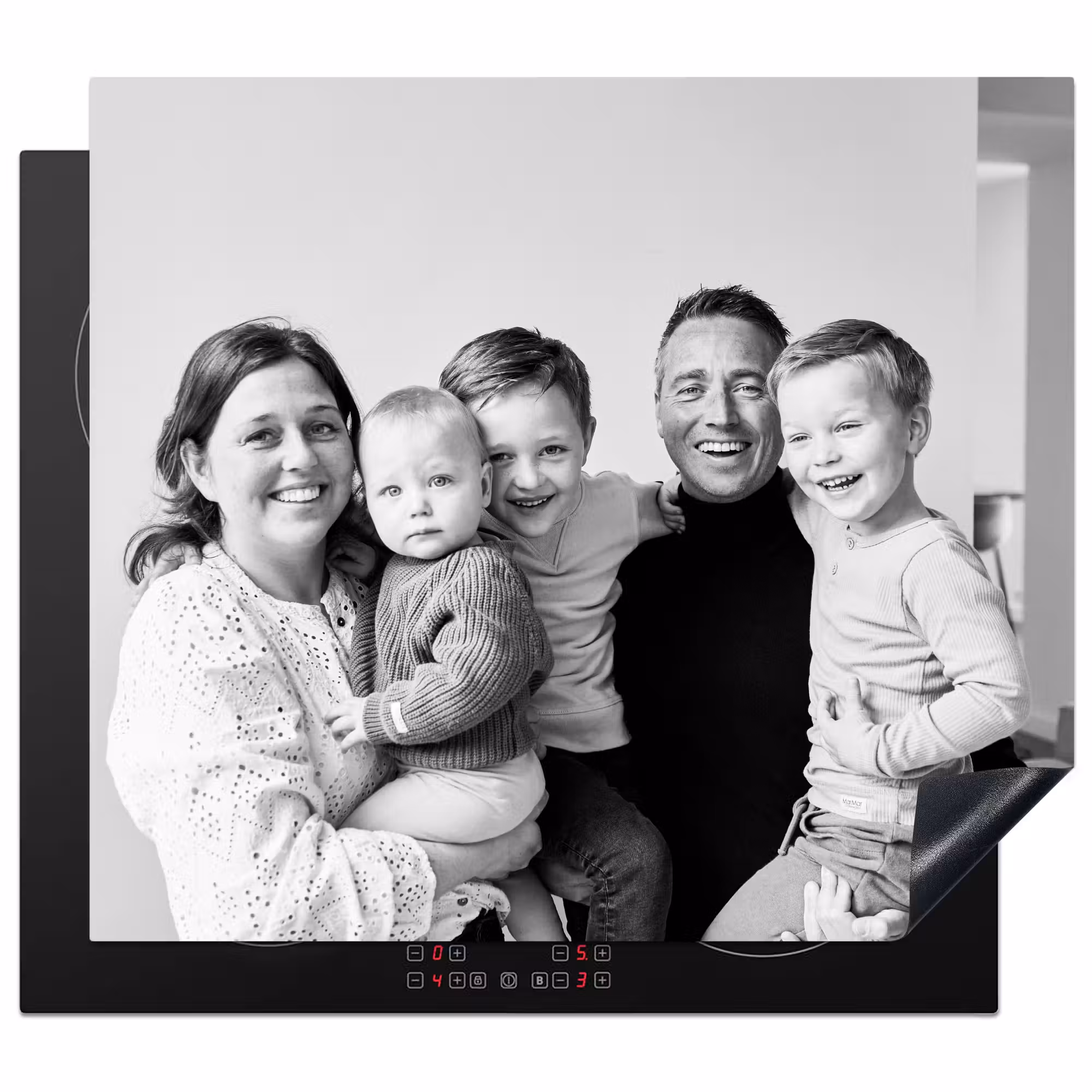 Eigen foto op inductie beschermer & spatscherm (2in1)