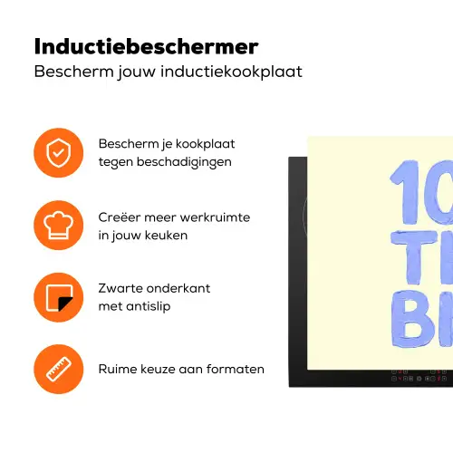 100% that bitch - Blauw - Wit Inductie beschermer vinyl 3mm klein -zzzzzzz-td-ups