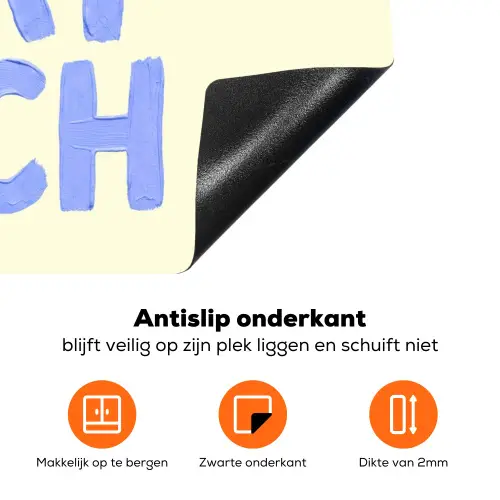 100% that bitch - Blauw - Wit Inductie beschermer vinyl 3mm klein -zzzzzzz-td-onderkant