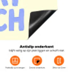 100% that bitch - Blauw - Wit Inductie beschermer vinyl 3mm klein -zzzzzzz-td-onderkant