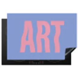 Art - Roze - Blauw Inductie beschermer vinyl 3mm klein -3d