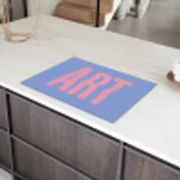 Art - Roze - Blauw Inductie beschermer vinyl 3mm klein -sfeer8