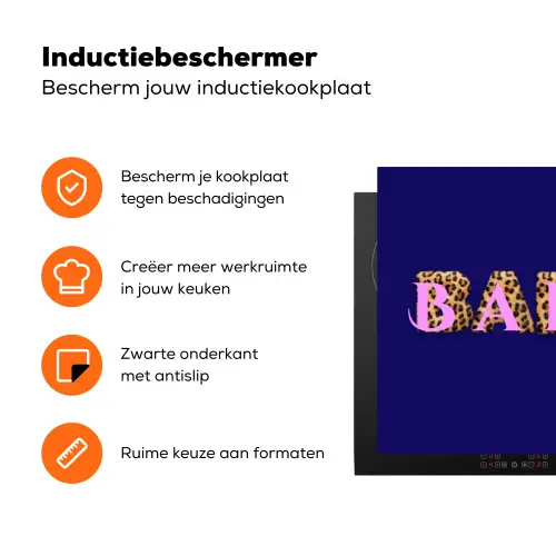 Badass - Panterpint - Schaduw - Roze Inductie beschermer vinyl 3mm klein -zzzzzzz-td-ups