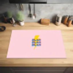 Blah - Bliksem - Roze Inductie beschermer vinyl 3mm klein -sfeer5