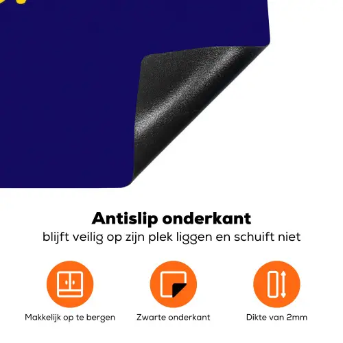 Blauw - Geel - Fijn Inductie beschermer vinyl 3mm klein -zzzzzzz-td-onderkant
