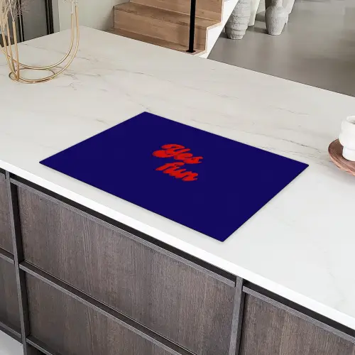 Blauw - Rood - Yes fun - 3D Inductie beschermer vinyl 3mm klein -sfeer8