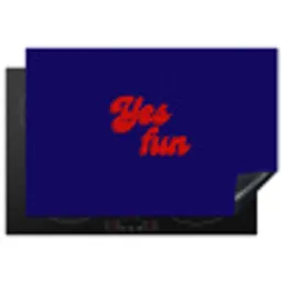Blauw - Rood - Yes fun - 3D Inductie beschermer vinyl 3mm klein -3d