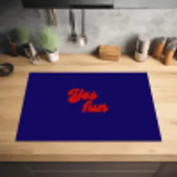 Blauw - Rood - Yes fun - 3D Inductie beschermer vinyl 3mm klein -sfeer5