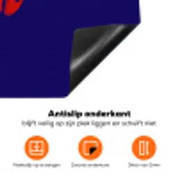 Blauw - Rood - Yes fun - 3D Inductie beschermer vinyl 3mm klein -zzzzzzz-td-onderkant