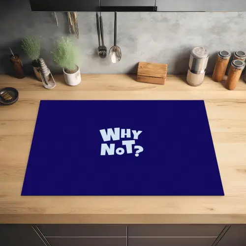 Blauw - Why not - Minimalistisch Inductie beschermer vinyl 3mm klein -sfeer5