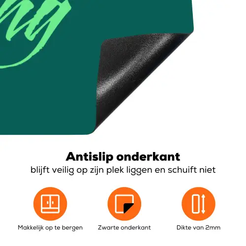 c'est la fucking vie - Groen - Handgeschreven Inductie beschermer vinyl 3mm klein -zzzzzzz-td-onderkant