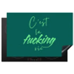 c'est la fucking vie - Groen - Handgeschreven Inductie beschermer vinyl 3mm klein -3d
